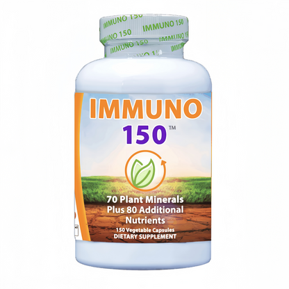 Immuno 150, Immune Support Supplement, Packed with 70 Plant Minerals, 13 Essential Vitamins and 68 Additional Nutrients-150 Vegetable Capsules- Immune Boost for All Age Groups